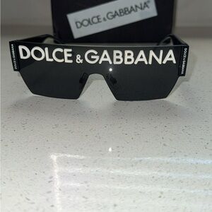AUTHENTIC* Dolce & Gabbana Black Rectangular Sunglasses